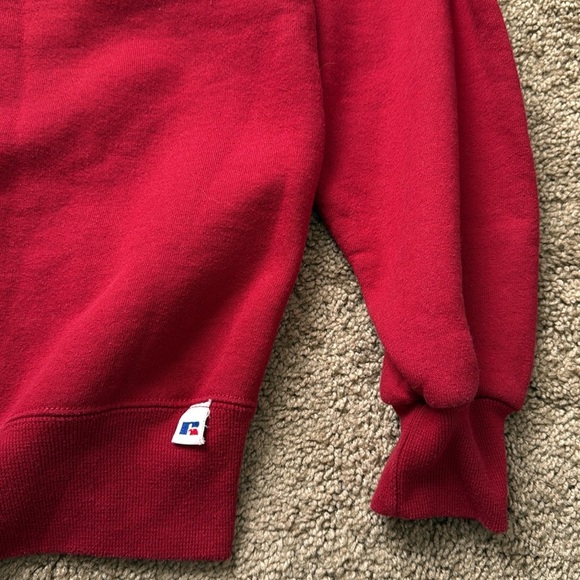 Vintage Russell Athletic Red Crewneck Made in USA Sweatshirt - Picture 4 of 7